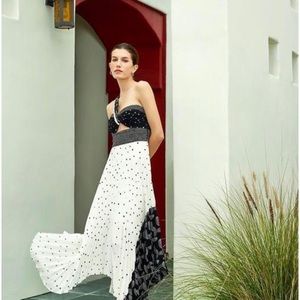 A.L.C Aurora one shoulder pleated dress